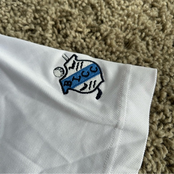 FootJoy FJ Polo Men's Large White "BLCC" Golf Active Performance Stretch Shirt - Picture 6 of 10
